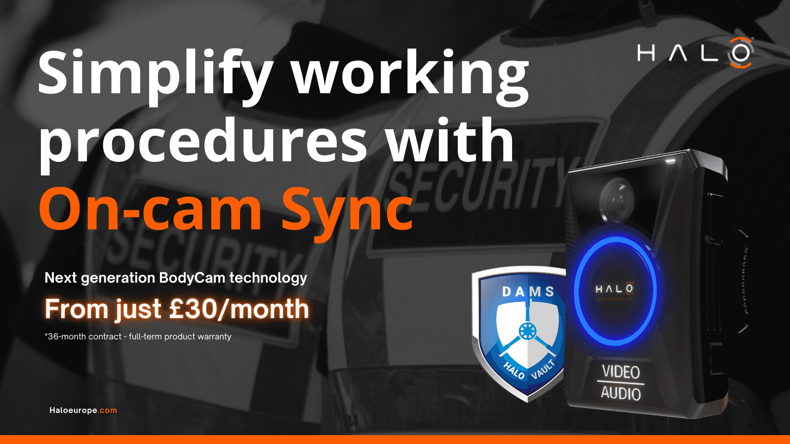 HALO ON CAM SYNC - SIMPLIFIES WORKING PROCEDURES